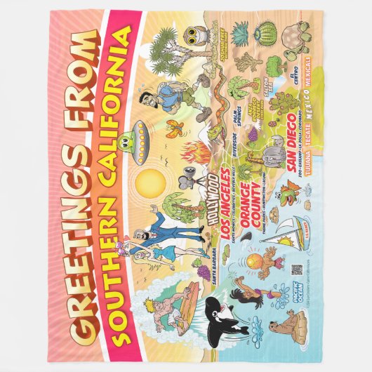 Groeten van SoCal Fleece Deken (Voorkant)