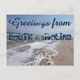 Groeten van South Carolina State Flag USA Heart Briefkaart
