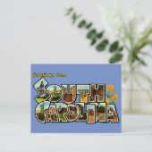  groeten van South Carolina Travel Briefkaart (Staand voorkant)