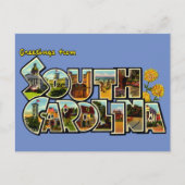  groeten van South Carolina Travel Briefkaart (Voorkant)