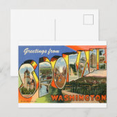 Groeten van Spokane Vintate Briefkaart (Voorkant / Achterkant)