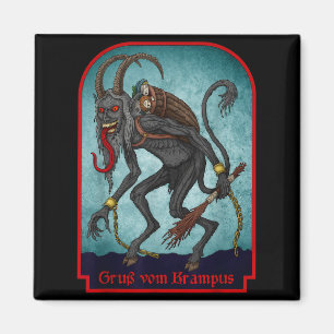 Groeten van Ss Vom Krampus Kerst Festiviteit Ho Magneet