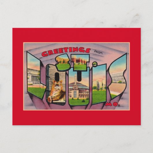  groeten van St. Louis MO Briefkaart (Voorkant)