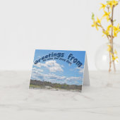 Groeten van Sunny New Jersey Shore Note Kaart (Gele Bloem)