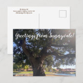 Groeten van Sunnyvale. Briefkaart (Voorkant / Achterkant)