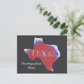 groeten van texas staat briefkaart (Staand voorkant)