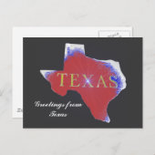 groeten van texas staat briefkaart (Voorkant / Achterkant)