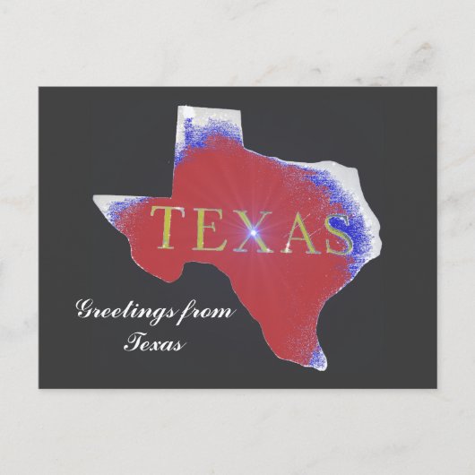 groeten van texas staat briefkaart (Voorkant)