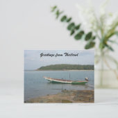 groeten van thaise vaartuigen briefkaart (Staand voorkant)
