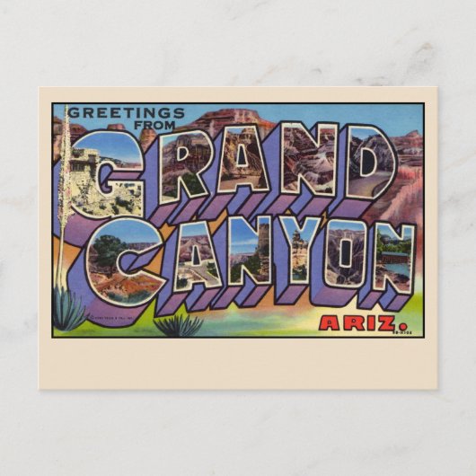 Groeten van The Grand Canyon Briefkaart (Voorkant)
