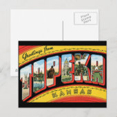 Groeten van Topeka Kansas_Vintage Travel Briefkaart (Voorkant / Achterkant)