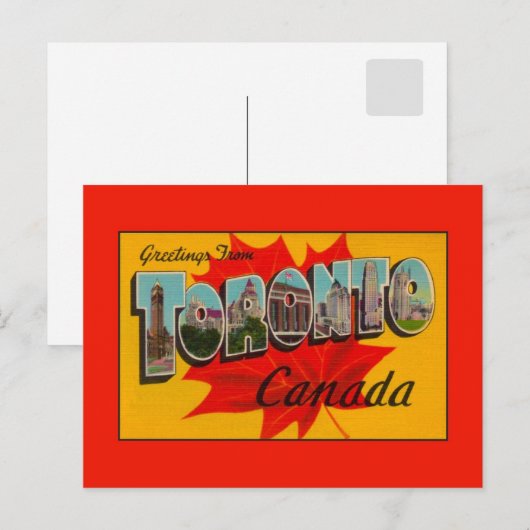  groeten van Toronto Ont. Briefkaart (Voorkant / Achterkant)