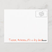 Groeten van Tucson. Briefkaart (Achterkant)