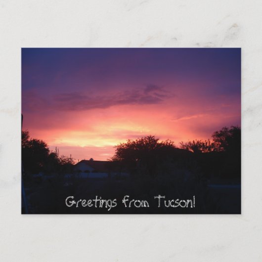 Groeten van Tucson. Briefkaart (Voorkant)
