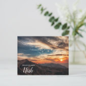 Groeten van Utah Berg Zonsondergang Ansichtkaart Briefkaart (Staand voorkant)