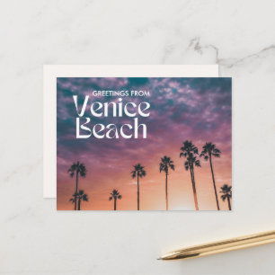 Groeten van Venice Beach Sunset Briefkaart