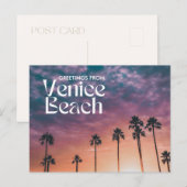 Groeten van Venice Beach Sunset Briefkaart (Voorkant / Achterkant)