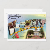  groeten van Vermont Travel Briefkaart (Voorkant / Achterkant)