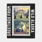 Groeten van Wild Alaska  postzegel Fleece Deken (Voorkant)
