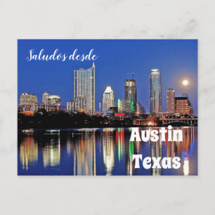 Groeten vanuit Austin Texas - ansichtkaart Briefkaart