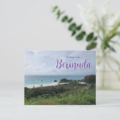 Groeten vanuit Bermuda Postcard Beach Briefkaart (Staand voorkant)
