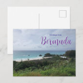 Groeten vanuit Bermuda Postcard Beach Briefkaart (Voorkant / Achterkant)