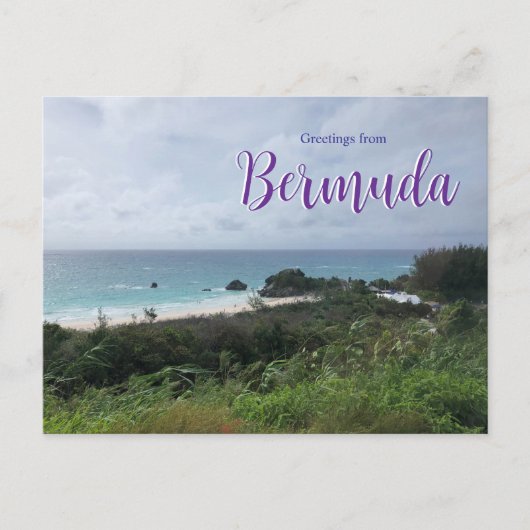 Groeten vanuit Bermuda Postcard Beach Briefkaart (Voorkant)