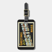 Groeten vanuit Boston, Mass. Bagagelabel (Voorkant verticaal)