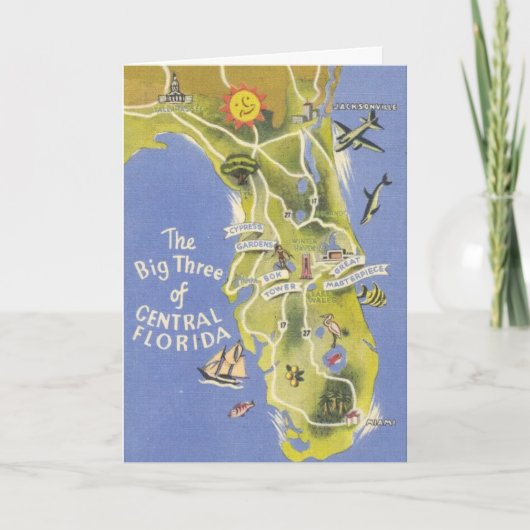 Groeten vanuit Central Florida Kaart (Voorkant)