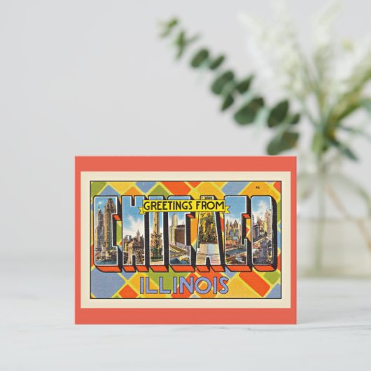Groeten vanuit Chicago, Illinois Briefkaart (Staand voorkant)