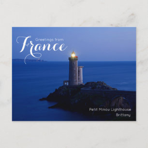 Groeten vanuit Frankrijk Petit Minou vuurtoren Briefkaart