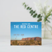 Groeten vanuit het Rode Centrum Uluru Kata Tjuta Briefkaart (Staand voorkant)
