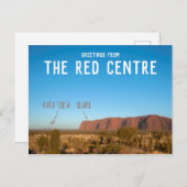Groeten vanuit het Rode Centrum Uluru Kata Tjuta Briefkaart (Voorkant / Achterkant)