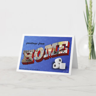 Groeten vanuit huis notitiekaartje