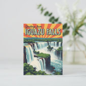 Groeten vanuit Iguazu watervallen Briefkaart (Staand voorkant)