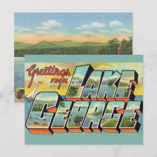 Groeten vanuit Lake George  Briefkaart (Voorkant / Achterkant)