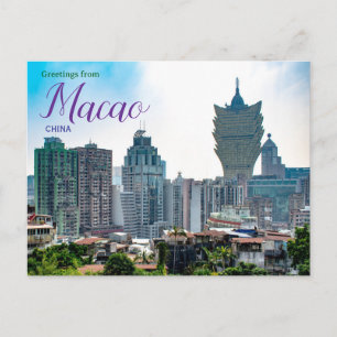 Groeten vanuit Macao China Ansichtkaart Briefkaart