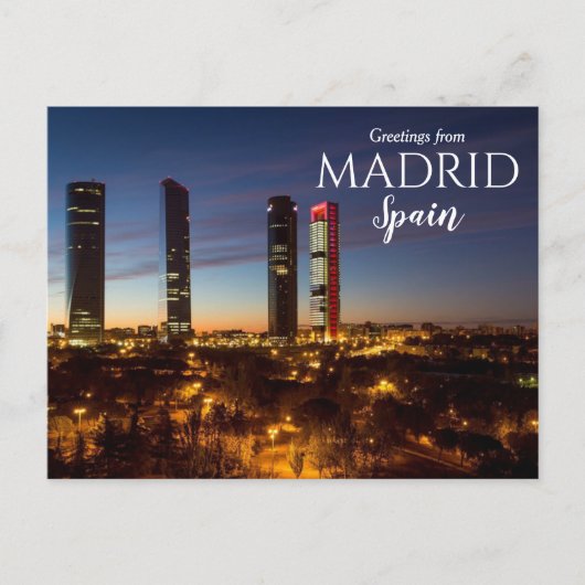 Groeten vanuit Madrid Spanje ansichtkaart Briefkaart (Voorkant)