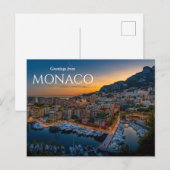 Groeten vanuit Monaco Ansichtkaart Briefkaart (Voorkant / Achterkant)