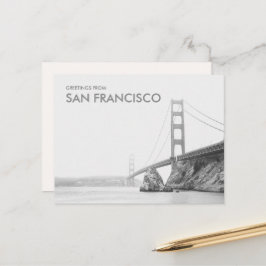 Groeten vanuit San Francisco Golden Gate Bridge Briefkaart