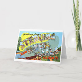 Groeten vanuit Sterling en Rock Falls, Illinois Kaart