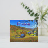 Groeten vanuit Vermont Foliage Reisposter Briefkaart (Staand voorkant)