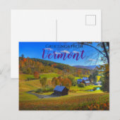 Groeten vanuit Vermont Foliage Reisposter Briefkaart (Voorkant / Achterkant)