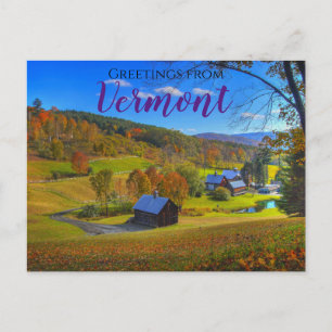 Groeten vanuit Vermont Foliage Reisposter Briefkaart