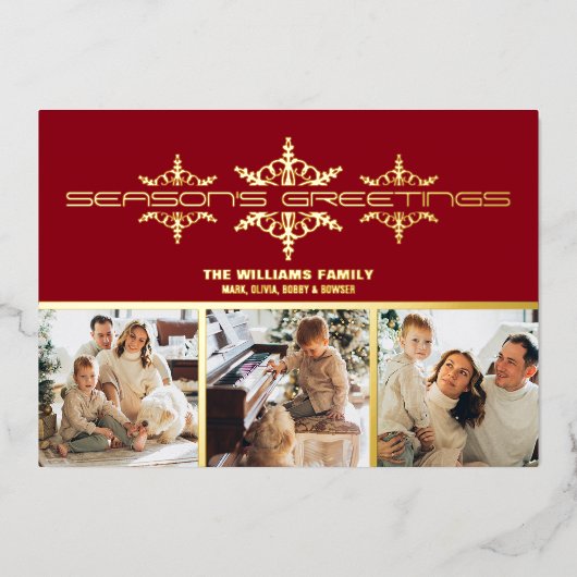 Groeten voor de feestdagen Familie foto's Kerstmis (Voorkant)