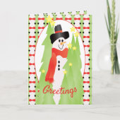 Groeten voor feestvreugde feestdagen kaart (Voorkant)