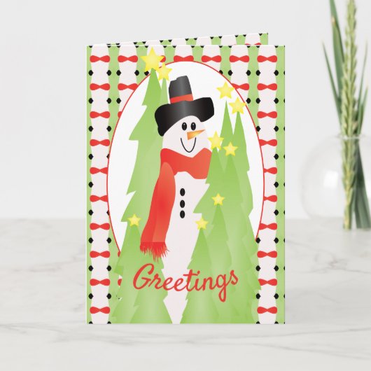 Groeten voor feestvreugde feestdagen kaart (Voorkant)