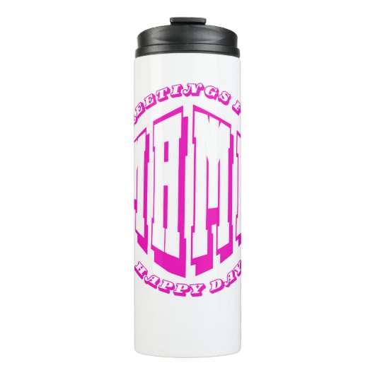 Groeten voor Happy moederdag Thermal Tumbler Thermosbeker (Voorkant)