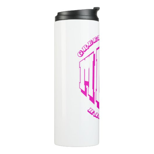 Groeten voor Happy moederdag Thermal Tumbler Thermosbeker (Gedraaid links)