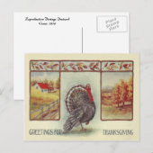 Groeten voor Thanksgiving Feestdagenkaart (Voorkant / Achterkant)